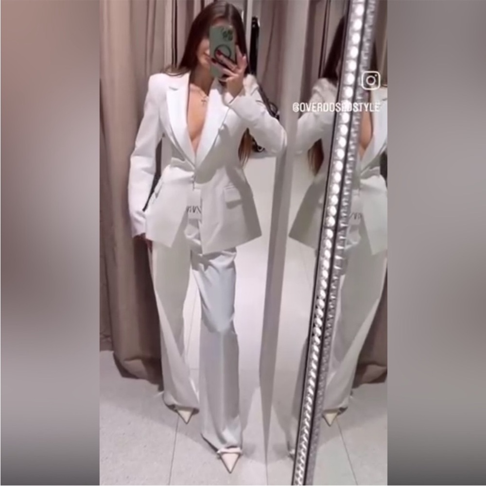 ZARA 2 PIECES MATCHING SET TUXEDO JACKET AND TUXEDO PANTS - Picture 11 of 16